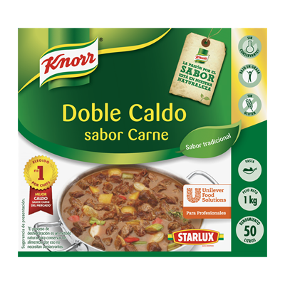 Knorr Caldo Doble Carne Pastilla Sin Gluten 1kg - 